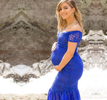 Load image into Gallery viewer, Lake Blue Maternity Dress-Style 1