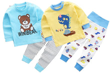 Load image into Gallery viewer, Naughty Dino and Teddy Bear Baby and Toddler Pyjama Set of 2