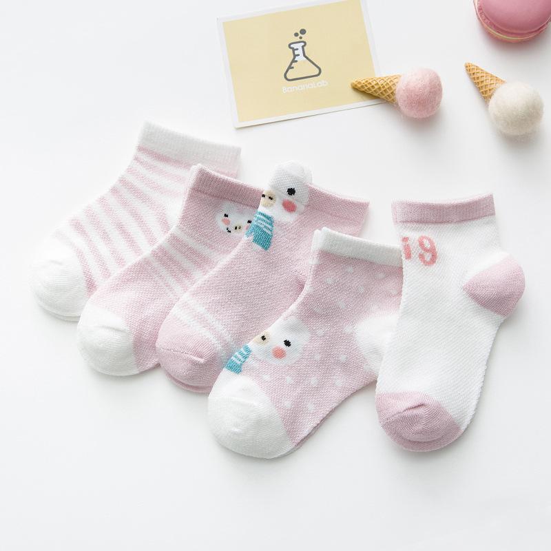 Pink Snowman- Baby Socks (5 Pairs)