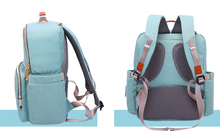 Load image into Gallery viewer, Blue Green Diaper Bag- views