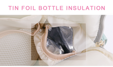 Load image into Gallery viewer, Ebony Black Diaper Bag (Single Pocket in Front)- with Tin Foil Bottle Insulation