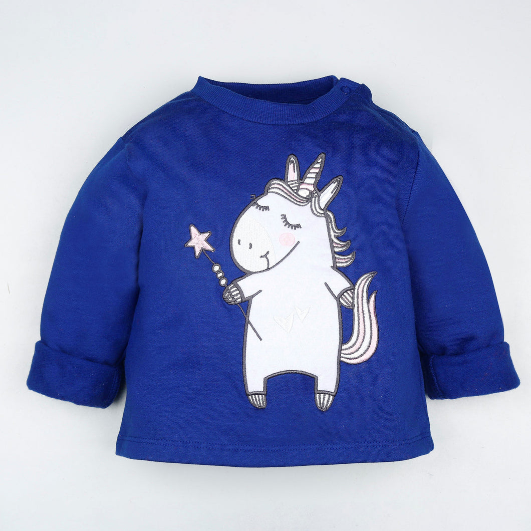 Fleeced Lined Winter Sweatshirt- Magical Unicorn