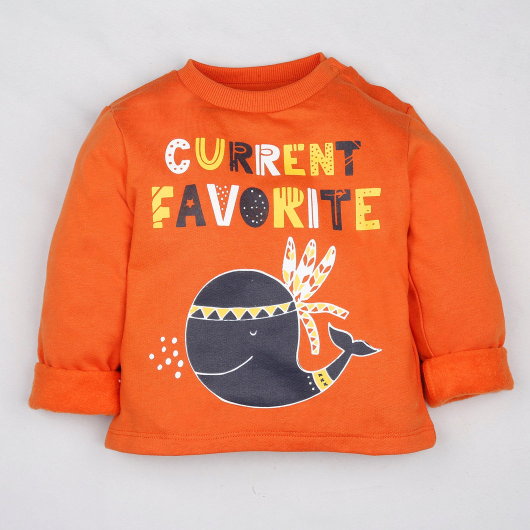 Fleeced Lined Winter Sweatshirt- Pirate Whale