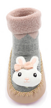 Load image into Gallery viewer, Socks with a Soul- White Bunny - Front View